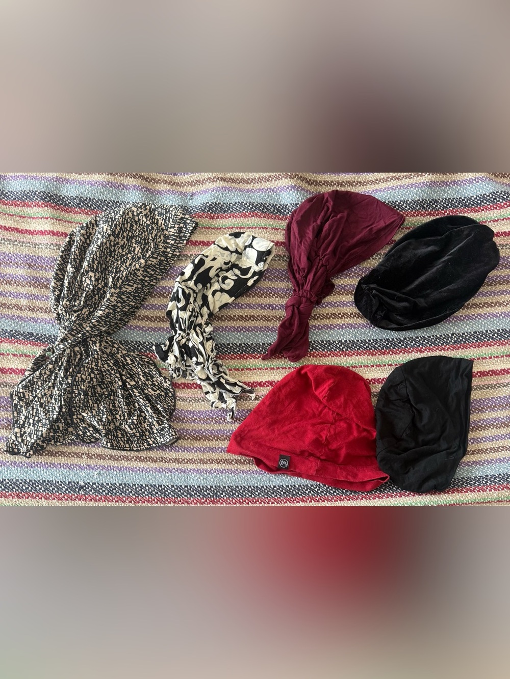 Assorted Women’s Head Scarves and Turbans - Bundle of Six